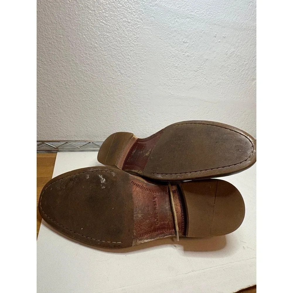 Cole Haan Men's Brown Leather Oxford Dress Shoes Size 10.5 M C12206 Cap Toe